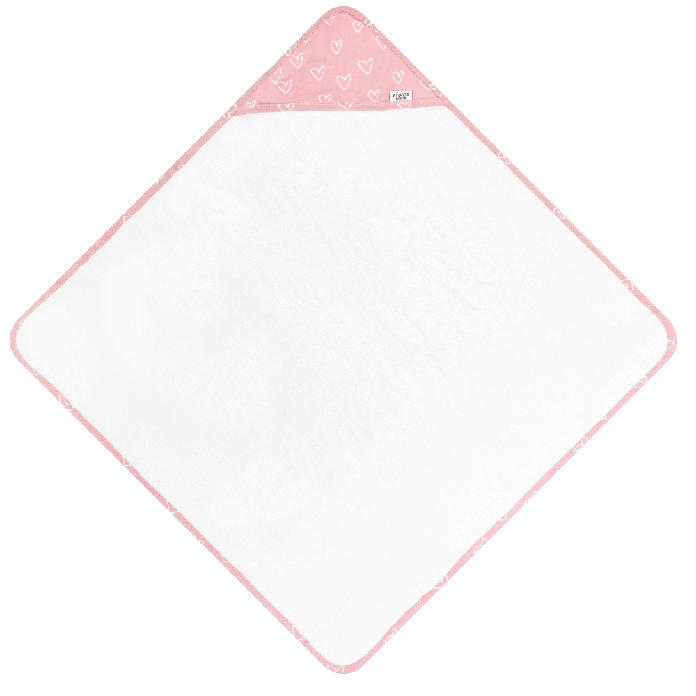 Infancie Bamboo Cotton  Baby Hooded Towel (Pink)